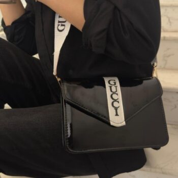 Stylish Women’s Crossbody Bag – 1 Pc in Classic Black PU Leather
