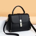 Girl’s Stylish Black Crossbody Bag – 1 Pc Fashion Accessory