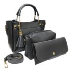 Women’s PU Leather Plain Hand Bag Set