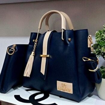 Girl’s PU Leather Embellished Hand Bag Set