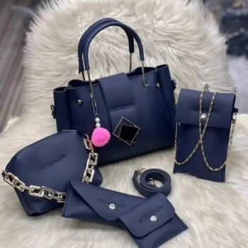 Girl’s PU Leather Plain Hand Bag Set