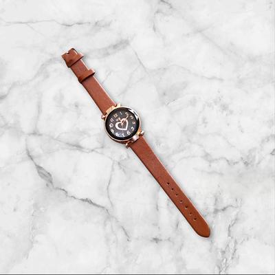 Stylish Women’s Quartz Hybrid Watch – 1 Pc in Brown Leather