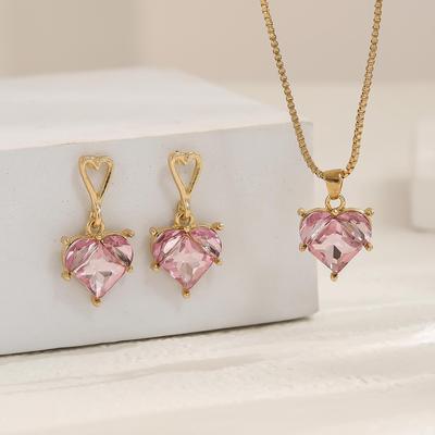 Gold Plated Zircon Necklace Set