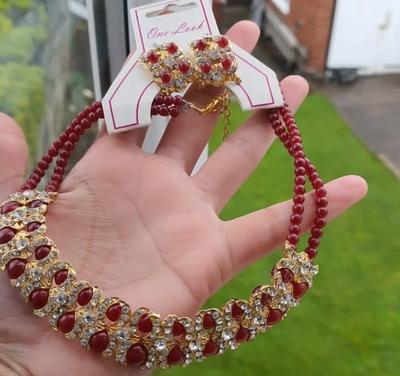 Elegant Gold Plated Crystal Necklace – 1 Pcs Fancy Design for Women