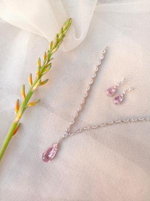 Modern Design Silver Plated Zircon Pendant Set – 3 Pcs