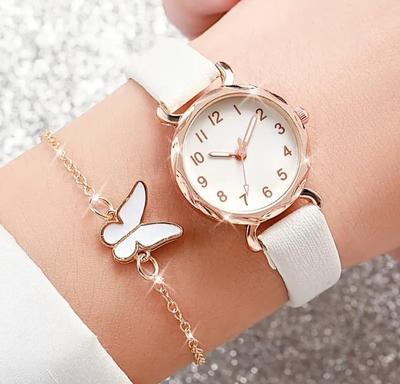 Women’s Round Quartz Watch – With Jewelery Set