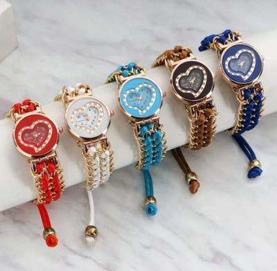 Stylish Women’s Quartz Heart Watch with Chain Strap – 1 Pc